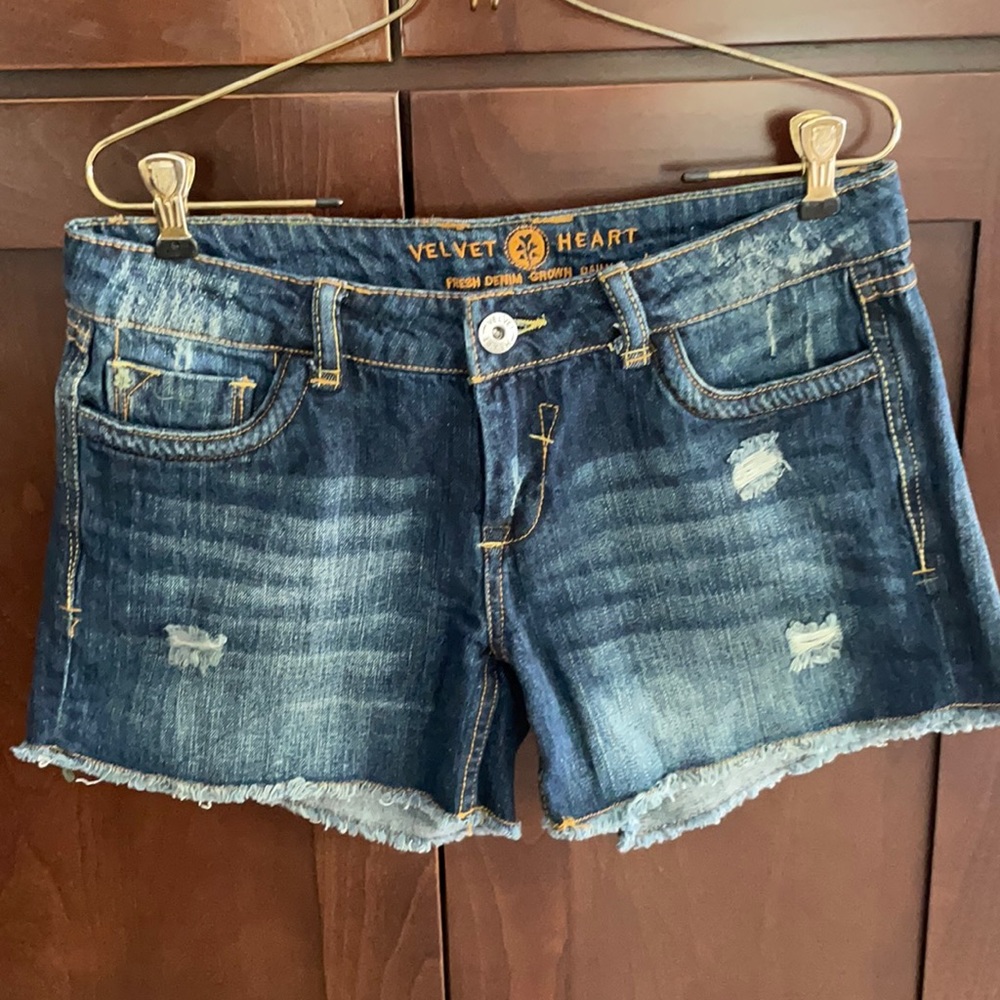 Velvet Heart Denim Shorts